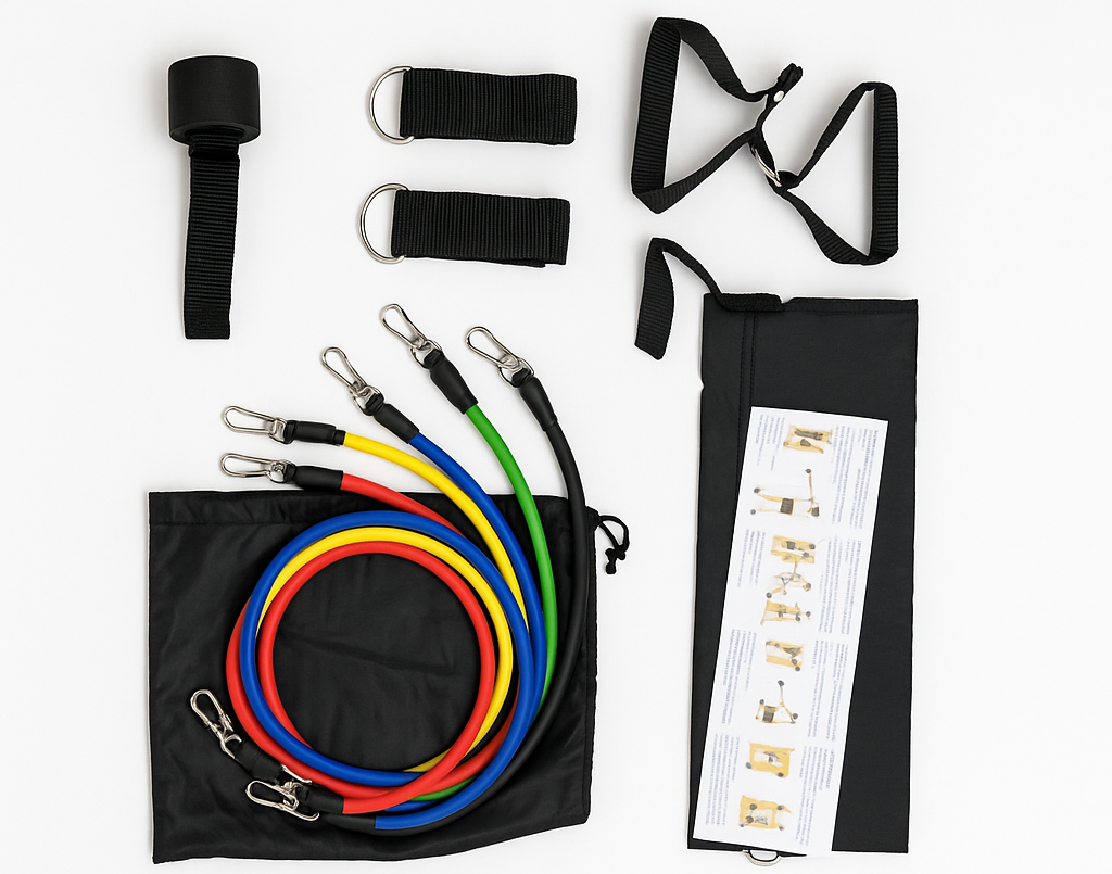 Resistance Bands Set with Belt- One Year Warranty