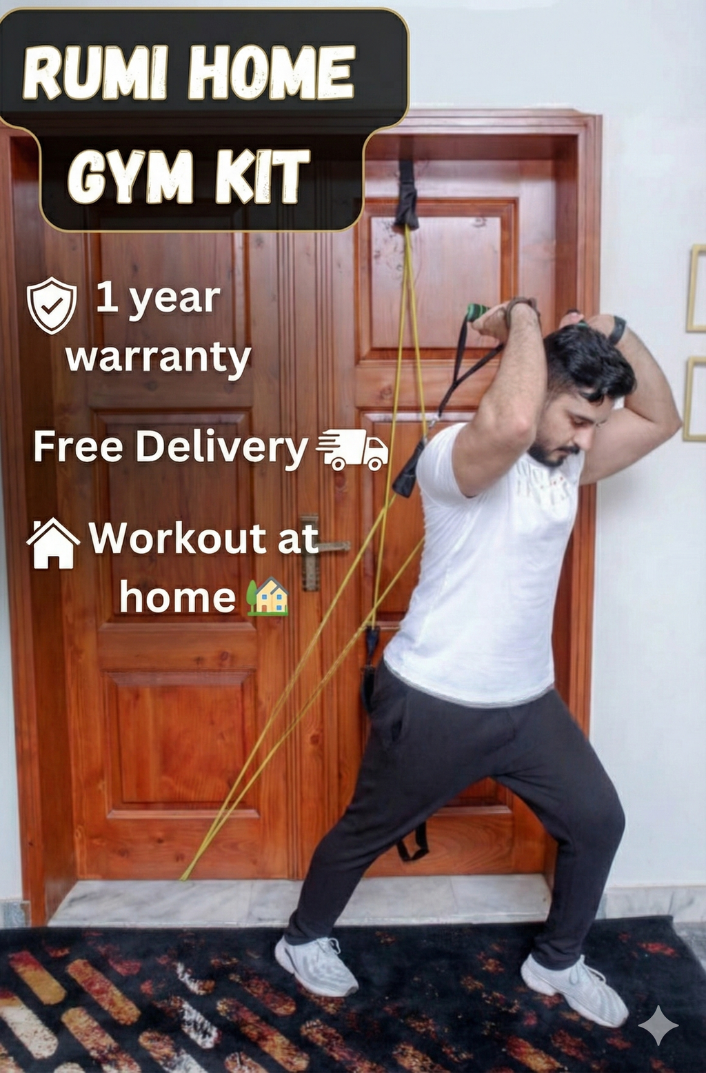 Rumi Home Gym kit with one year warranty-Daily Body Strength Training At Home