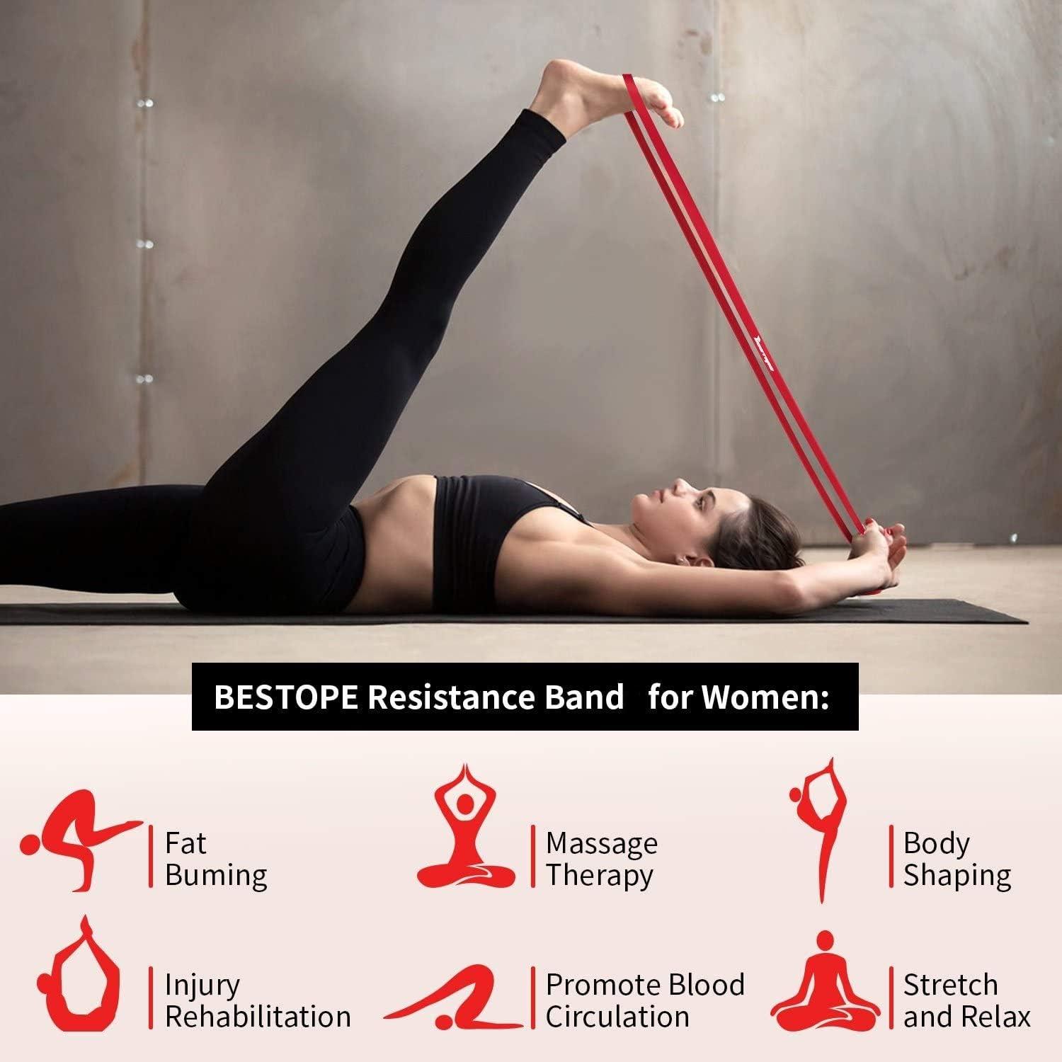 Resistance Bands Set for Home Workout by Rumi Fitness (1 year warranty)