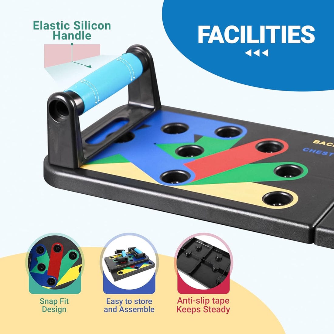 Solid Push Up Board 15 in 1 Home Workout Equipment