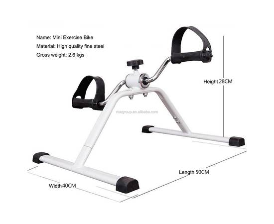Mini Pedal Exerciser Cycle - White
