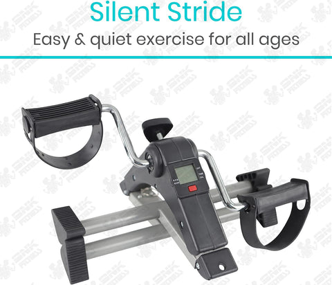 Portable Mini Cycle Pedal Exerciser with Adjustable Resistance and Digital Display