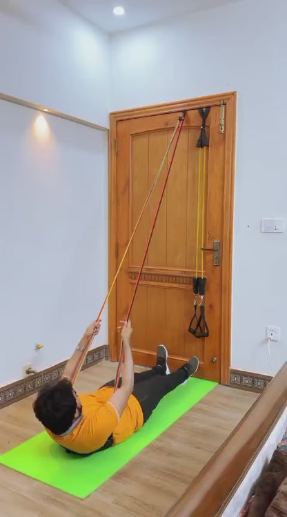 Resistance Bands Set with Belt- One Year Warranty